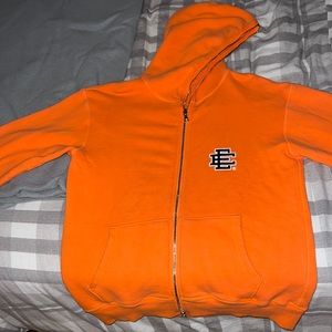 Eric Emanuel EE Full Zip Hoodie Orange/Black Logo